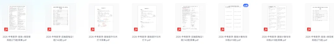 2026年中考数学《基础+拔高+压轴专项训练》 第1张
