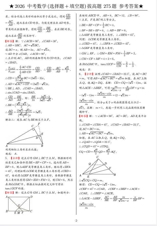 2026年中考数学《基础+拔高+压轴专项训练》 第6张