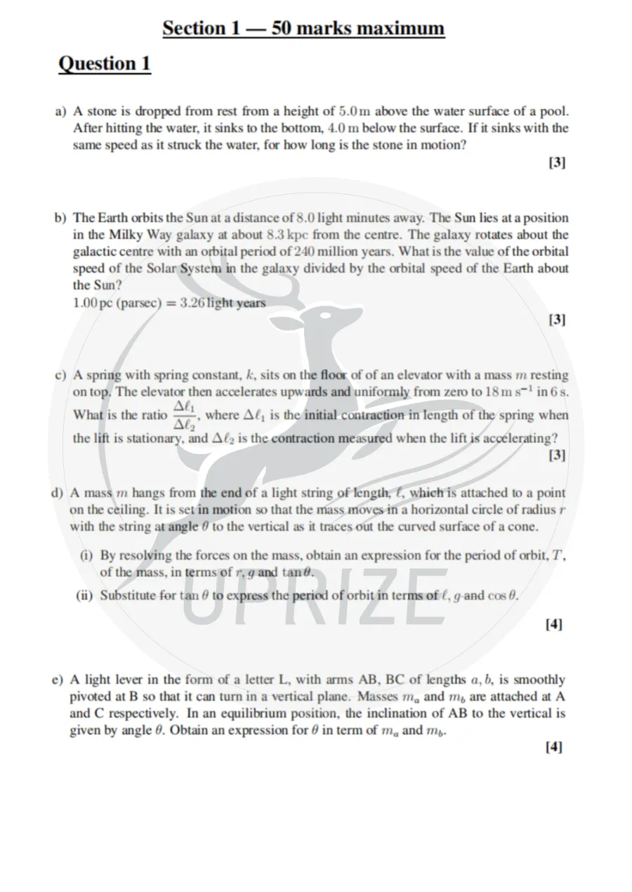 BPhO备赛全攻略:半年规划+真题突破+思维拓展,助你冲刺英国物理奥赛奖牌 第3张