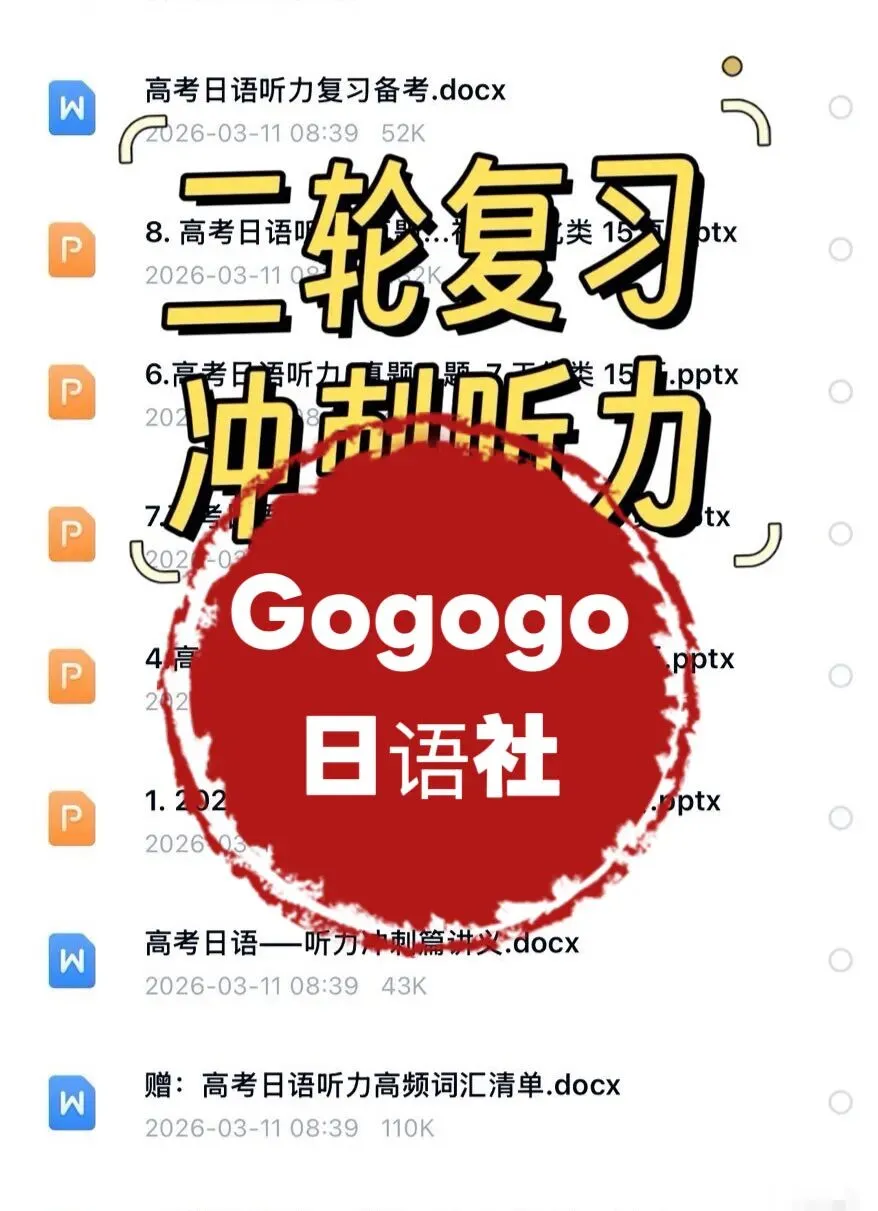 高考日语听力真题详解|高三二轮冲刺专用 第3张