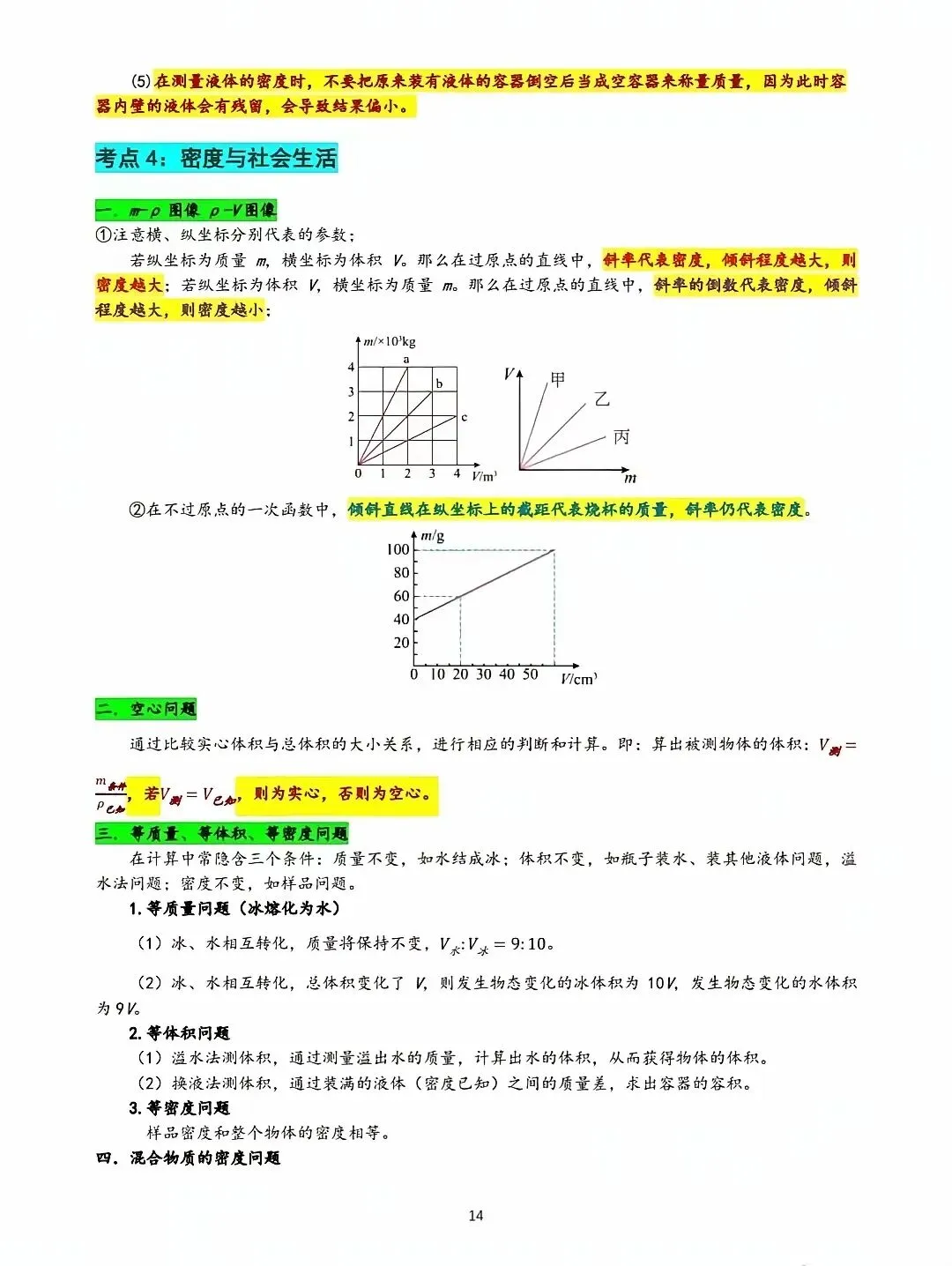 中考物理重要知识点梳理(彩色版) 第14张