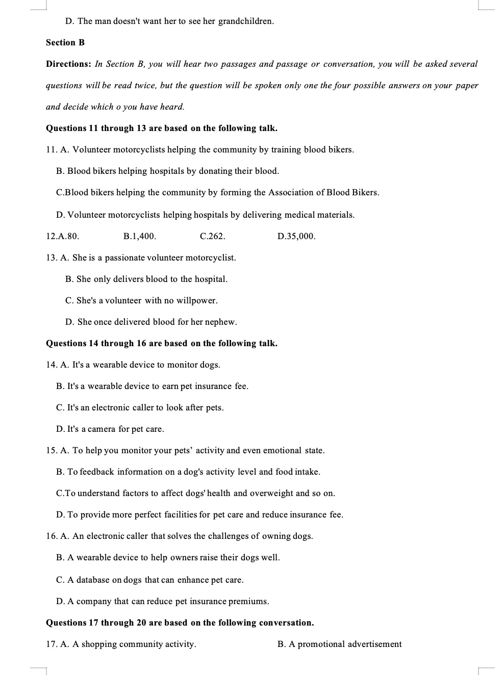 2023年上海春季高考英语真题 第2张