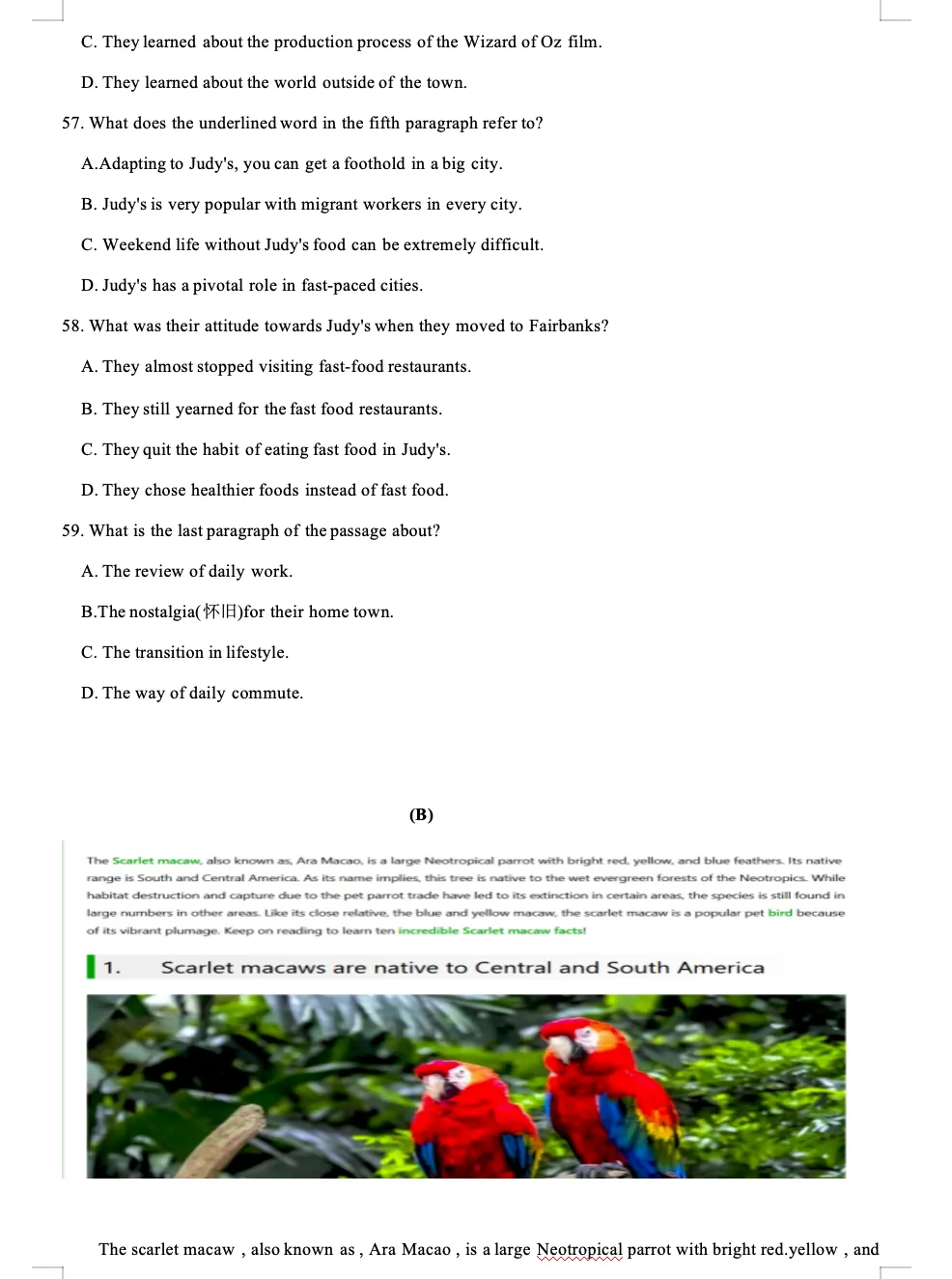 2023年上海春季高考英语真题 第9张