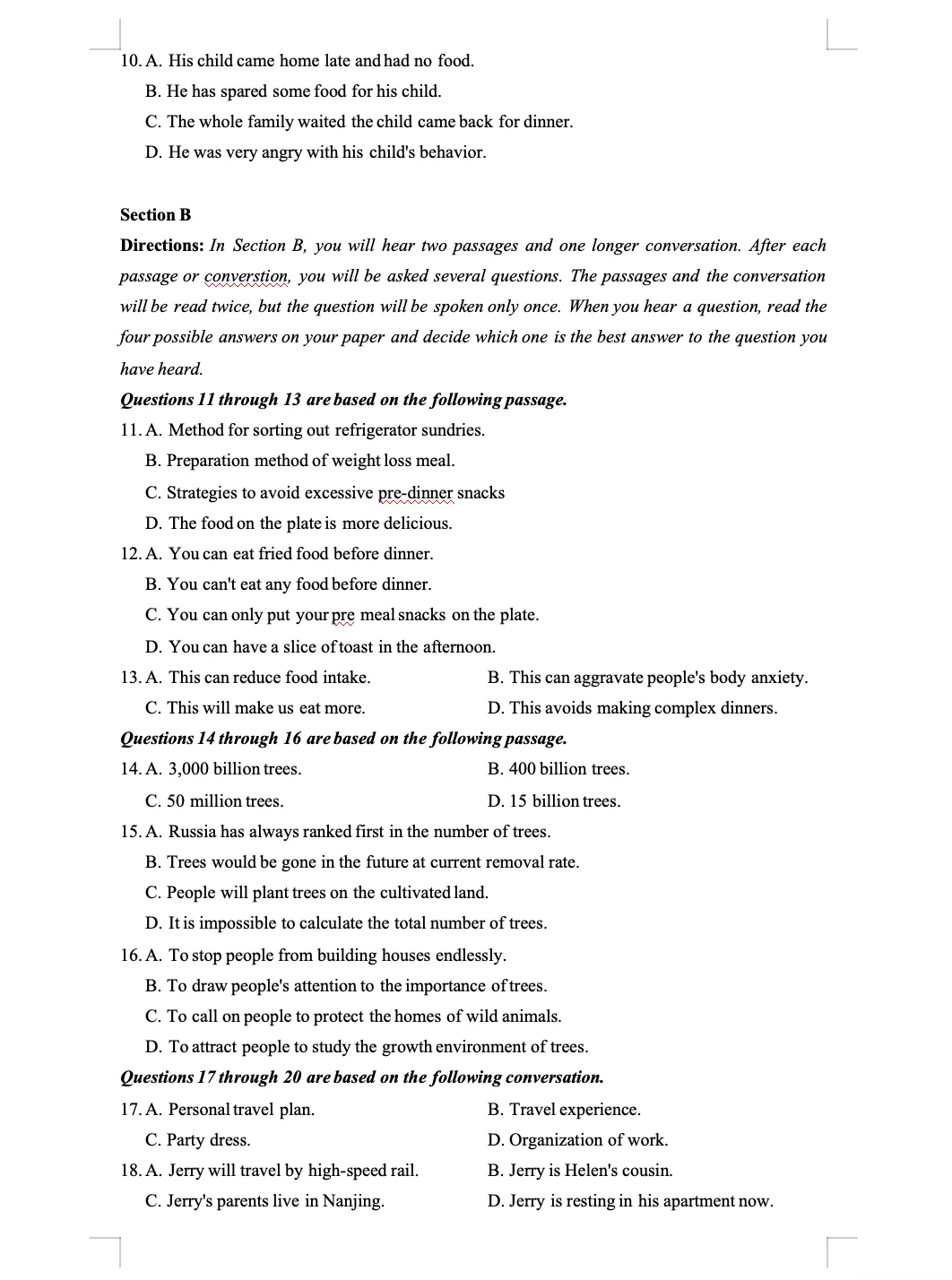 2022年上海春季高考英语真题 第2张