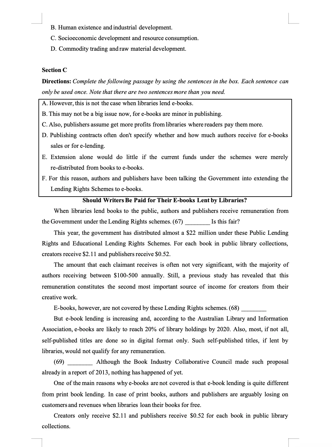 2022年上海春季高考英语真题 第11张