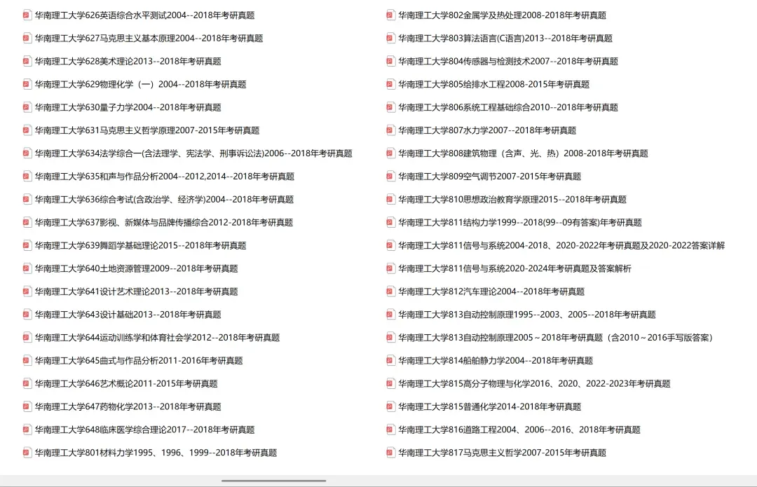 华南理工大学考研专业课历年真题汇总(含2026真题) 第3张