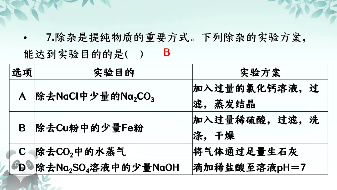 F712 2026决胜中考 《专题训练---物质的除杂》[Word可编辑] 第15张