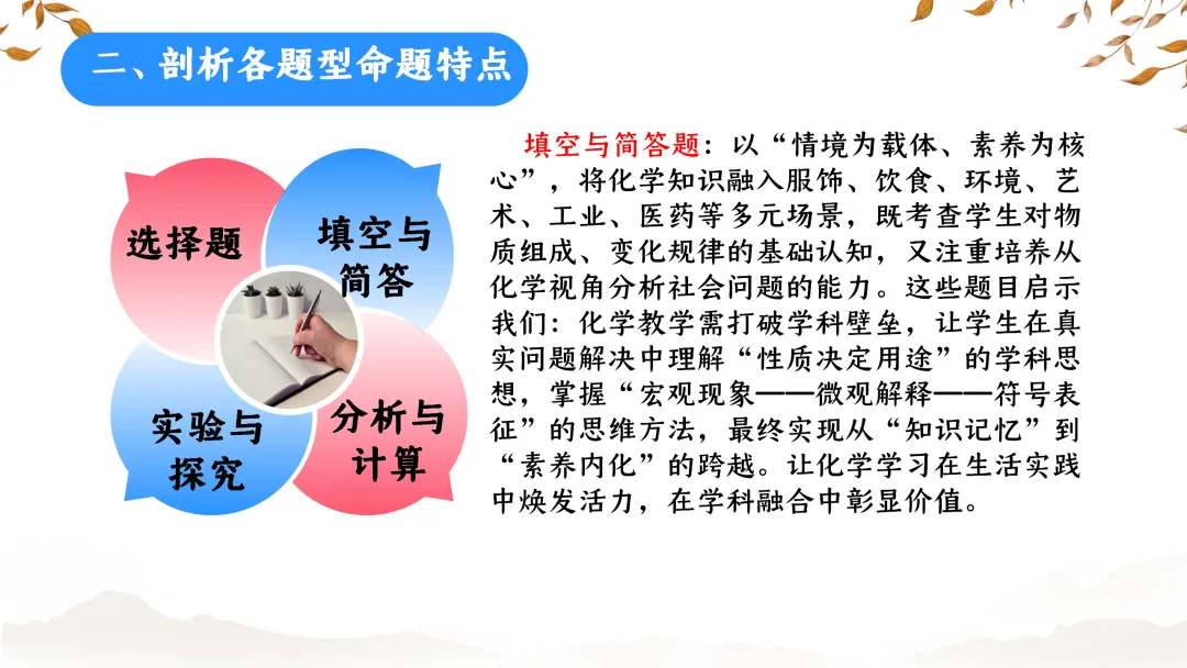 SK233 初中化学 中考备考讲座《深耕课标 聚焦素养:2025年中考化学命题趋势与复习备考策略解析》讲座课件PPT+ 文字稿Word 第15张