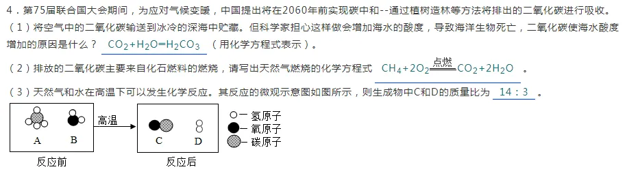 中考化学——碳中和、碳达峰等含义 第13张