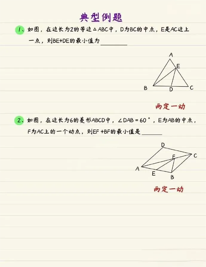 中考数学的将军饮马题型经常考,就这几个模型,掌握它,压轴题秒变基础题! 第5张