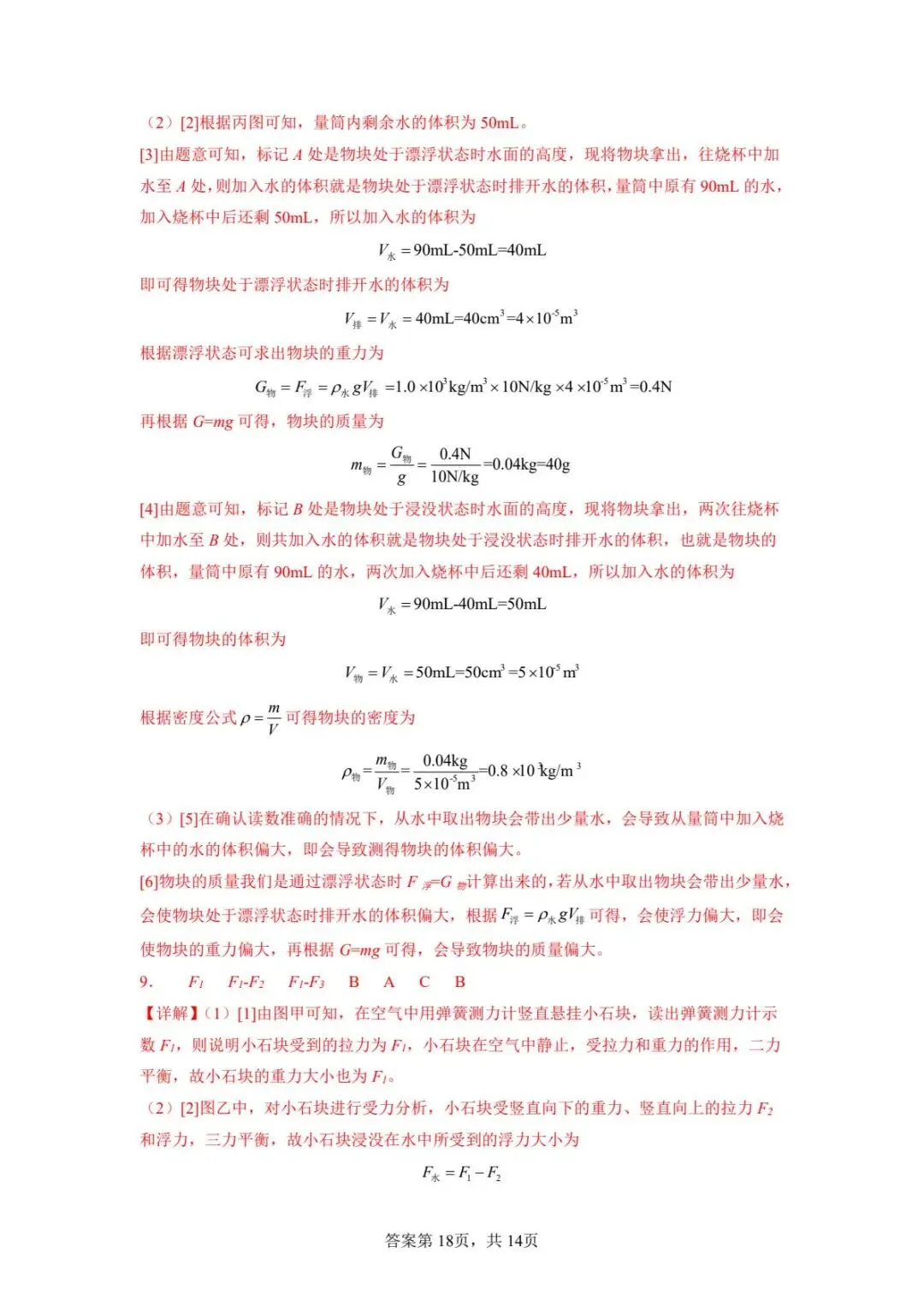 中考专题复习——测密度的特殊方法(第二版) 第6张