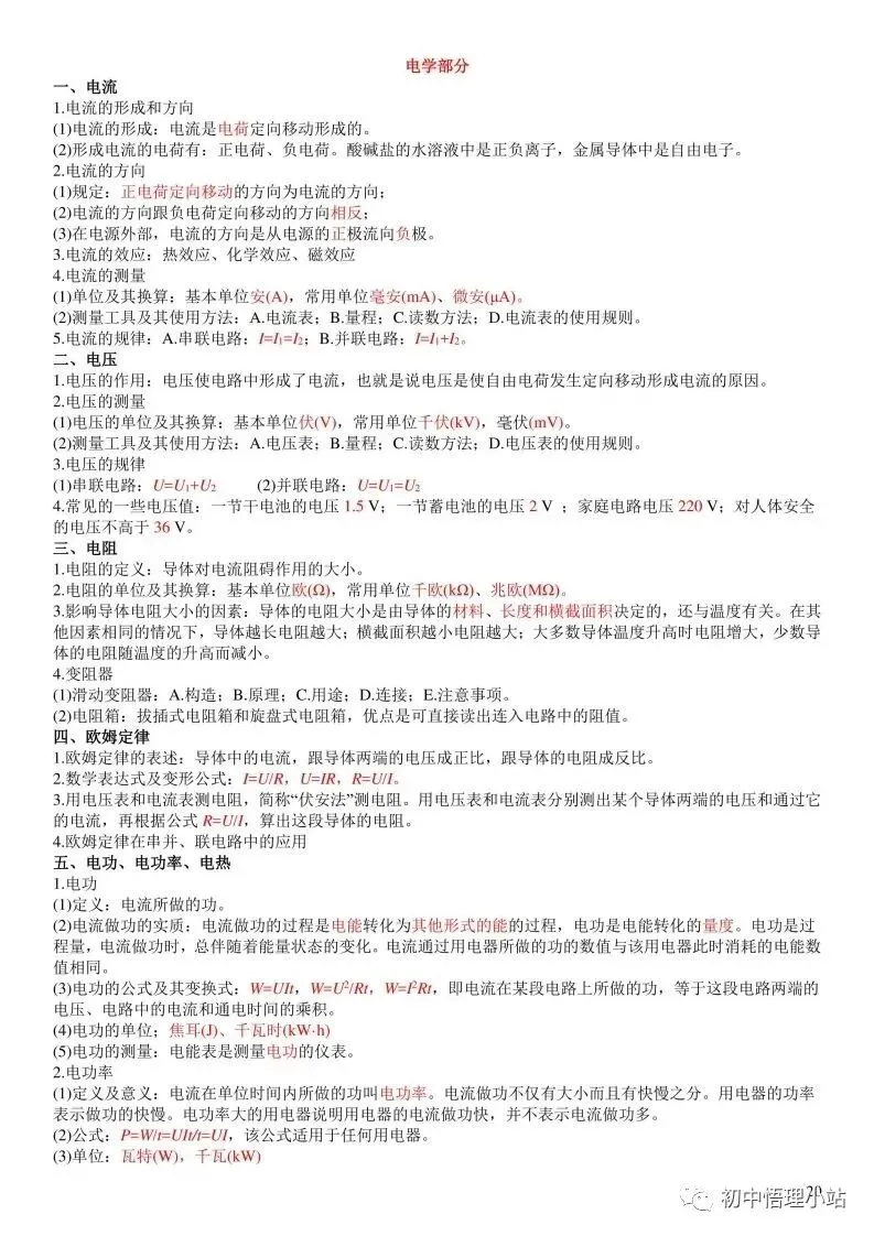 初中物理中考复习材料汇总 借鉴学习 第68张