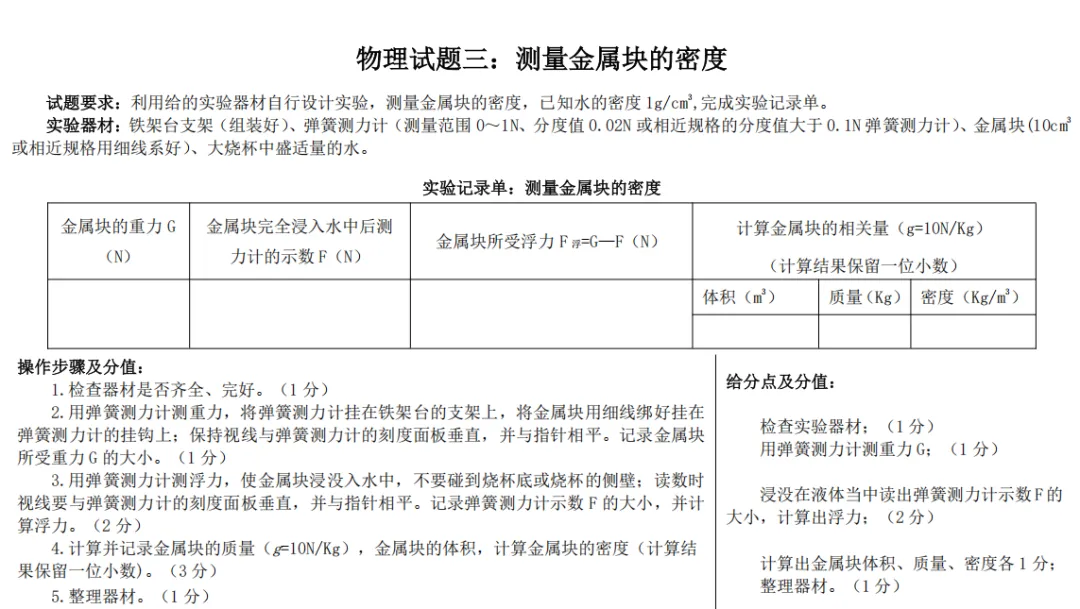【官方发布】2026廊坊中考理化生实验试题+评分细则 第9张 【官方发布】2026廊坊中考理化生实验试题+评分细则 第9张