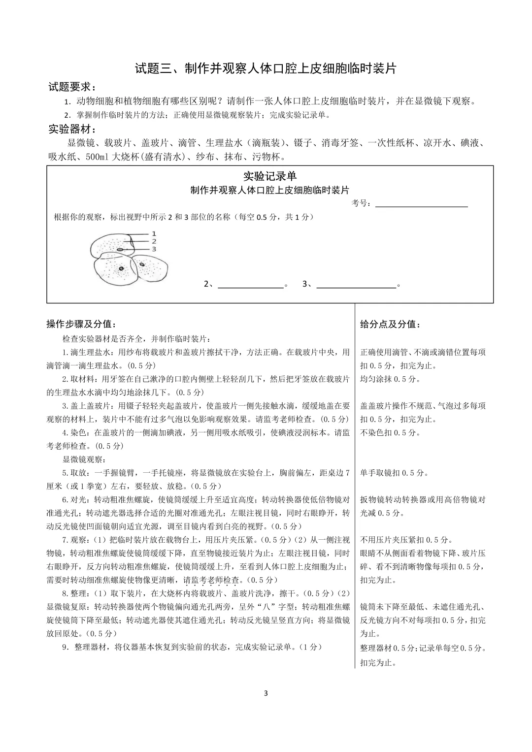 【官方发布】2026廊坊中考理化生实验试题+评分细则 第27张 【官方发布】2026廊坊中考理化生实验试题+评分细则 第27张