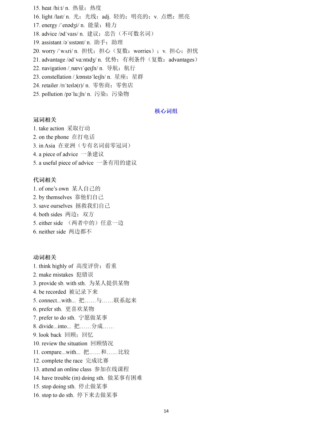 【中考英语】2025 年上海 16 区中考英语二模易错题&高频词汇词组:Section A 第14张