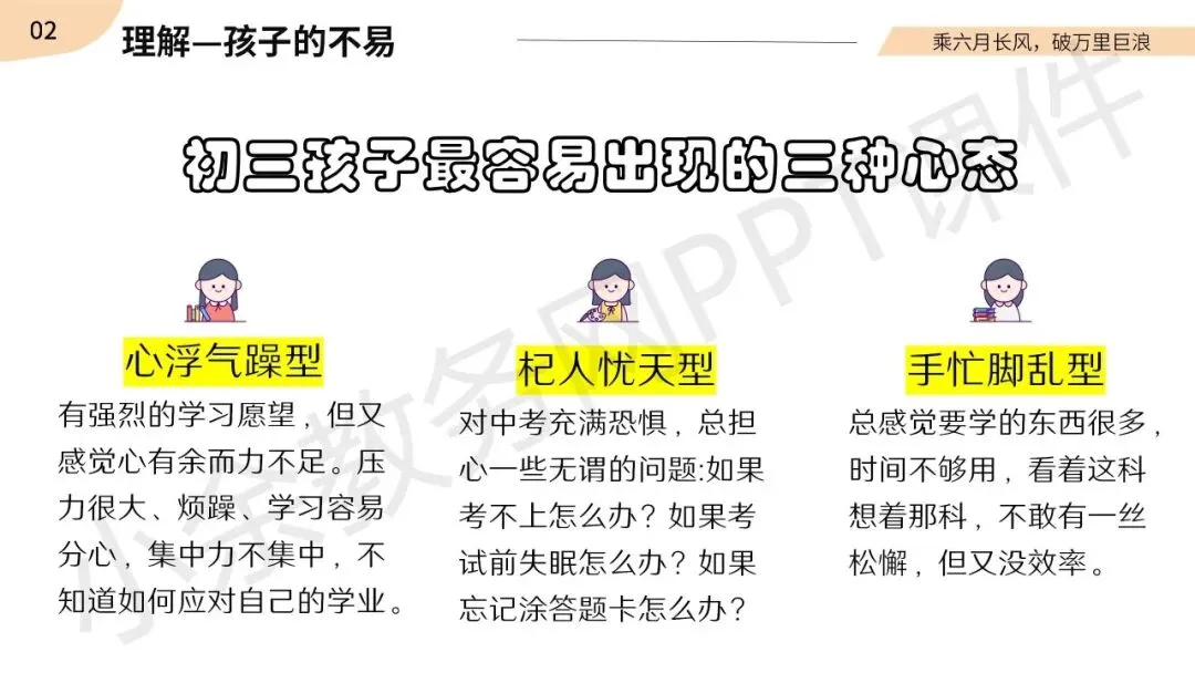 初中九年级(初三)春季下学期中考家长会《同心共赴,中考加油》PPT 课件+发言稿 第18张