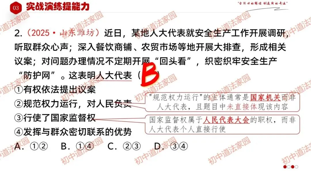 中考政治丨道德与法治一轮复习 专题15 人民当家作主 第36张