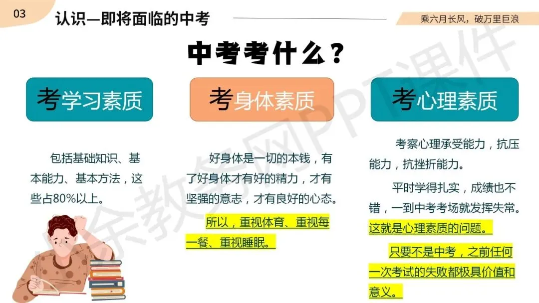 初中九年级(初三)春季下学期中考家长会《同心共赴,中考加油》PPT 课件+发言稿 第27张