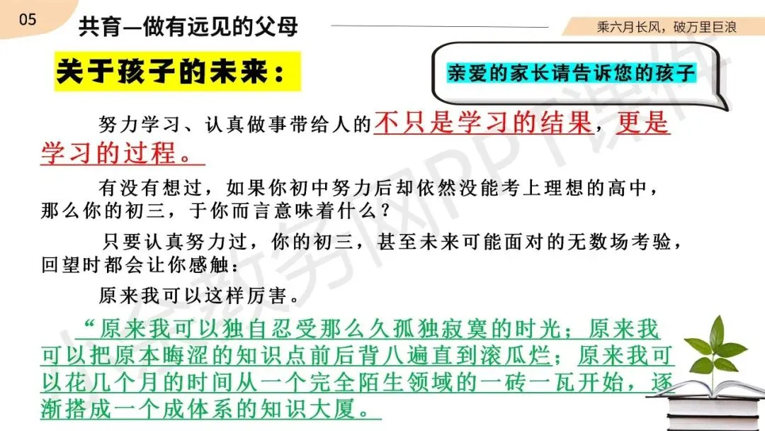 初中九年级(初三)春季下学期中考家长会《同心共赴,中考加油》PPT 课件+发言稿 第39张