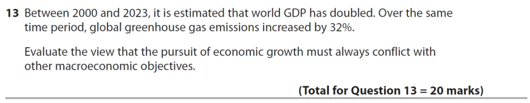 爱德思IAL经济U2:20分Essay真题写作思路精讲(25冬季真题) 第1张