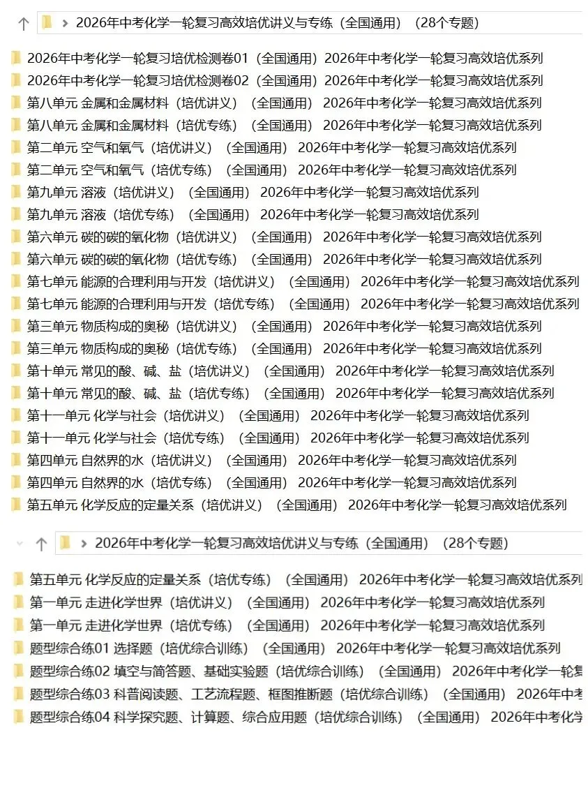 2026年中考化学:一轮复习高效培优讲义与专练28个专题含答案详解(全国通用)完整word版文档可下载打印 第5张