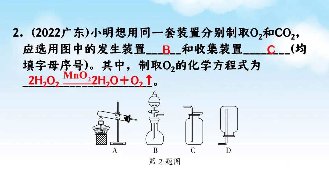 F715 一轮复习 备战中考2026 优质课资源包 初中化学《专题复习---常见气体的制取、净化、收集、鉴别》课件PPT+教学设计Word 第17张