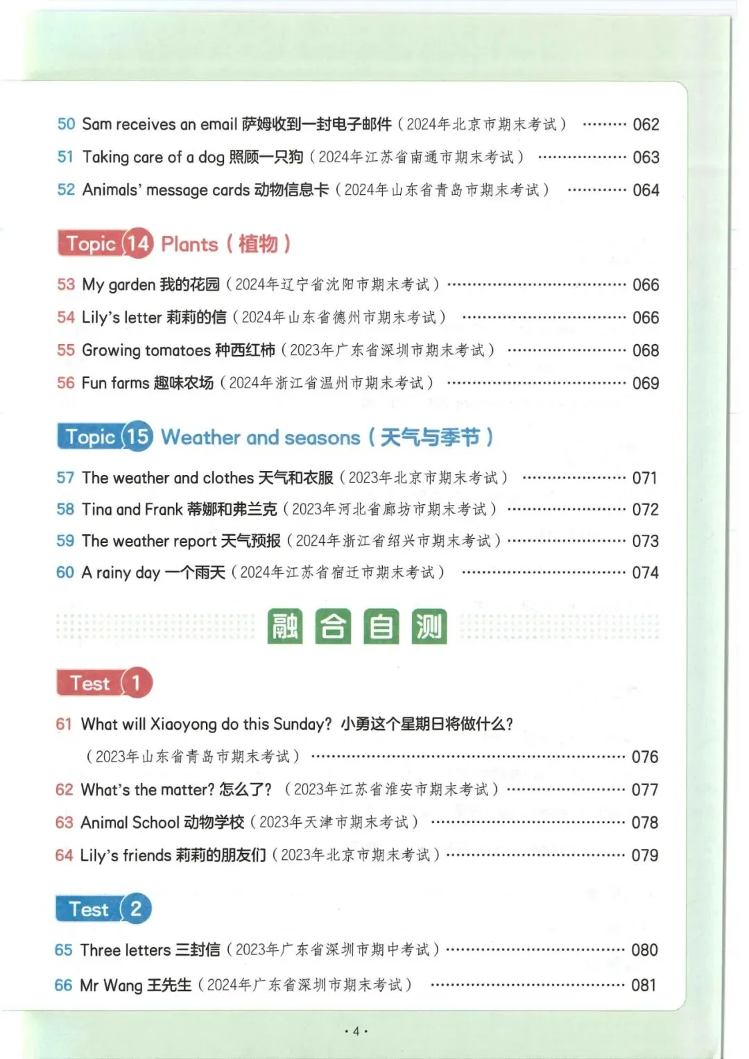 小学英语3-6年级《一本小学英语阅读真题80篇》(可下载) 第20张