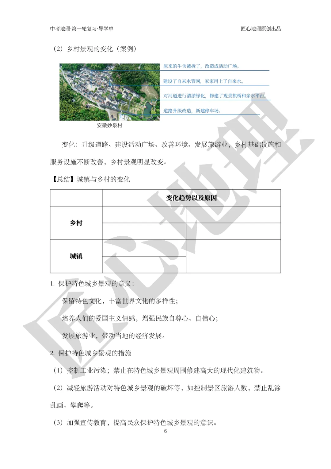 新教材 | 中考一轮复习·城镇与乡村(课件+导学单+练习题) 第11张 新教材 | 中考一轮复习·城镇与乡村(课件+导学单+练习题) 第11张