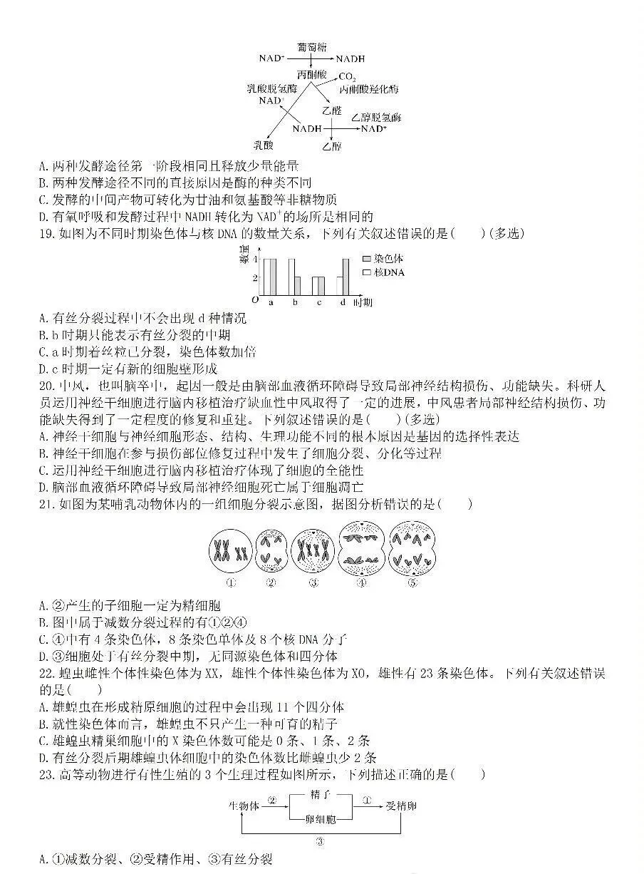 2026年河北省中学生学竞赛考试试卷A卷(初赛)及答案 第4张