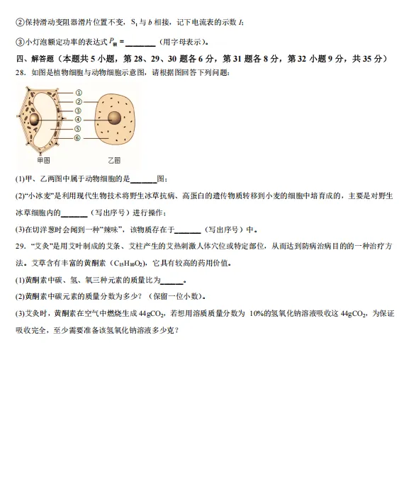2026年舟山市定海区五校联考一模试卷附解析 第10张