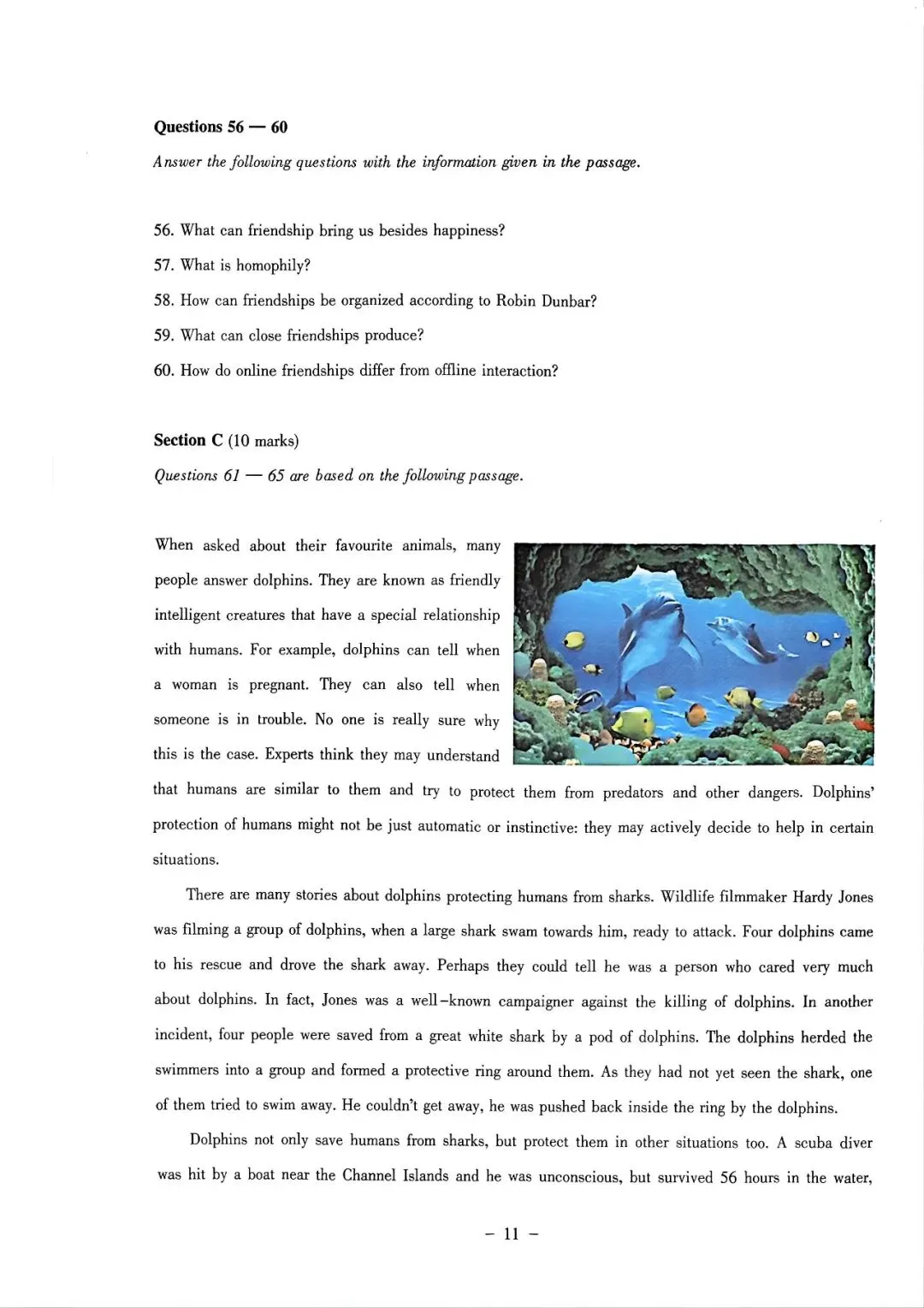 2025年全国大学生英语竞赛C类初赛真题及参考答案、听力音频(高清可直接下载打印) 第11张 2025年全国大学生英语竞赛C类初赛真题及参考答案、听力音频(高清可直接下载打印) 第11张