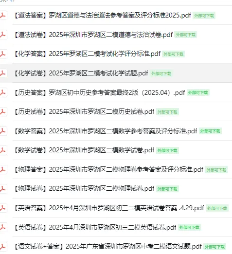 宝安A线436分!附:各区二模真题卷领取 第7张