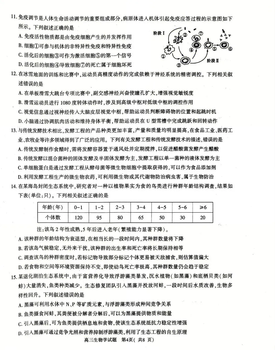 2026年河南省高三五市一模生物学真题及答案解析 第4张
