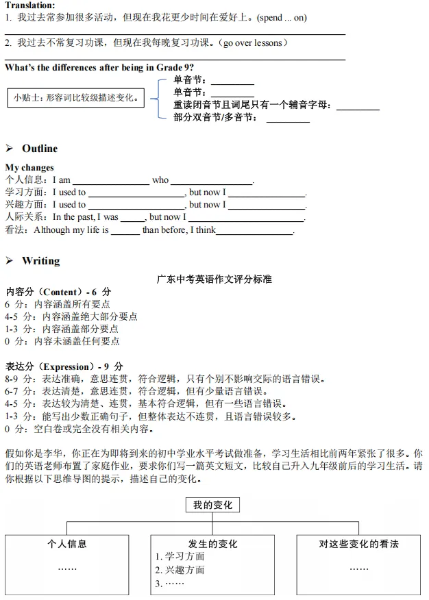 【优秀课例】顺德初中英语|2026中考英语主题写作教学:My School Life |顺德区勒流育贤实验学校 曾育龙 第9张