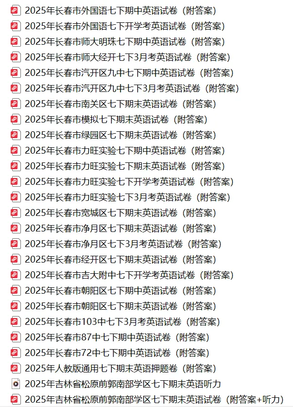 2025年长春市师大经开七下3月考英语试卷(附答案) 第3张