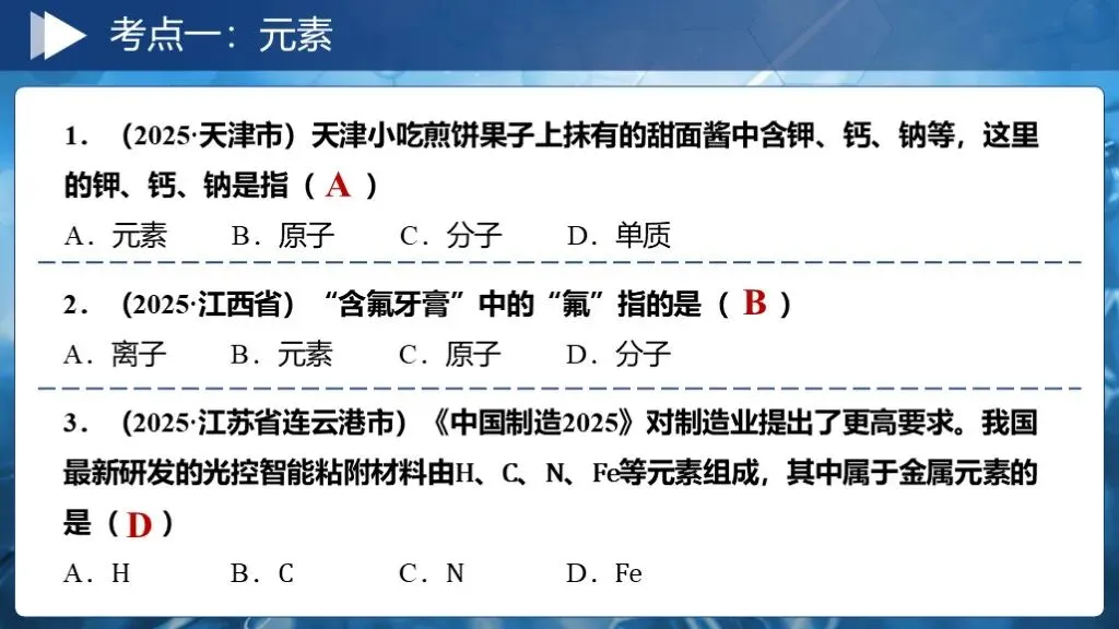 中考化学一轮复习专题十《元素》 第22张