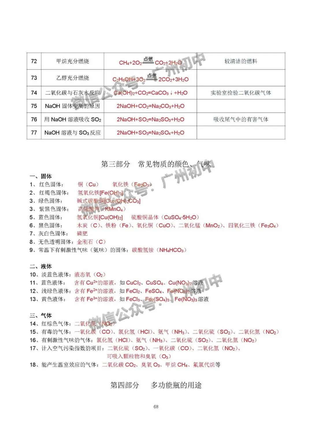中考化学学霸整理:初中化学全册知识宝典!(珍藏版) 第69张