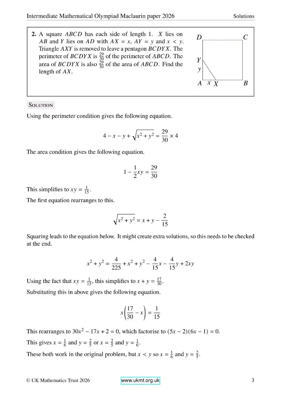 2026年英国中级奥数竞赛真题及答案 第5张 2026年英国中级奥数竞赛真题及答案 第5张