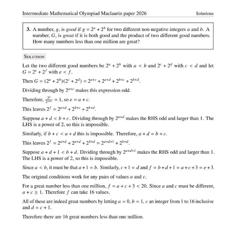 2026年英国中级奥数竞赛真题及答案 第6张 2026年英国中级奥数竞赛真题及答案 第6张