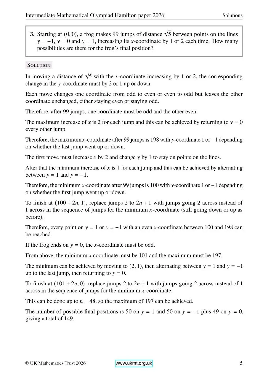 2026年英国中级奥数竞赛真题及答案 第14张 2026年英国中级奥数竞赛真题及答案 第14张
