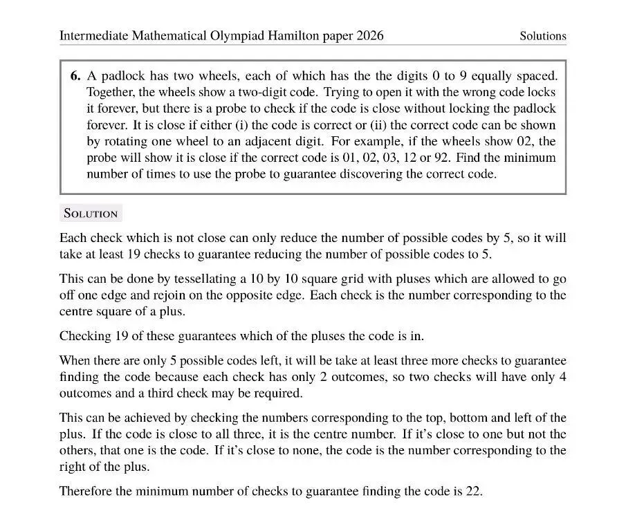 2026年英国中级奥数竞赛真题及答案 第18张 2026年英国中级奥数竞赛真题及答案 第18张