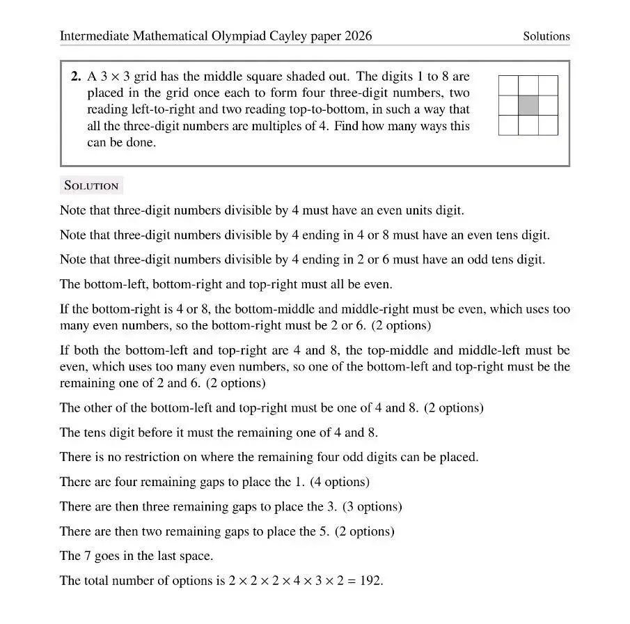 2026年英国中级奥数竞赛真题及答案 第21张 2026年英国中级奥数竞赛真题及答案 第21张