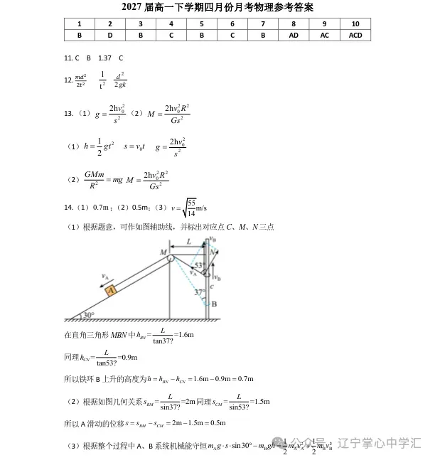 2025年4月沈阳高一月考试卷+答案 第25张