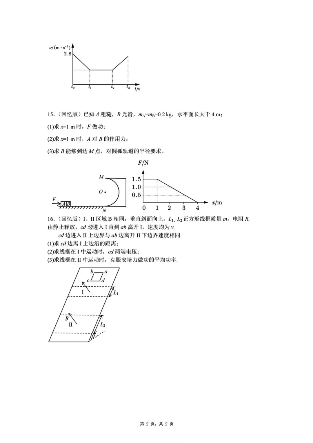 2025年高考各科试卷回忆版及参考答案 第81张