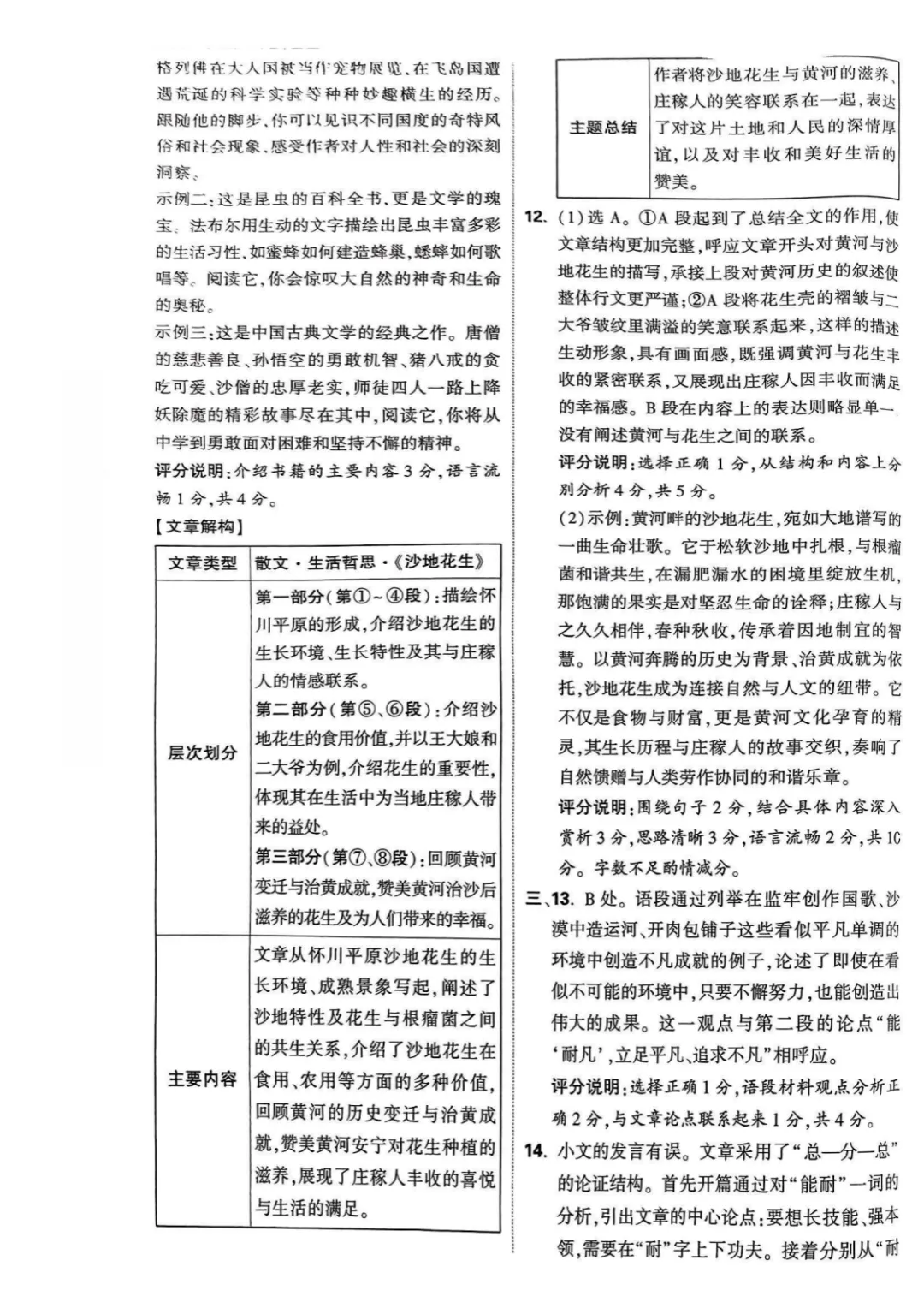 2026年初中学业水平考试模拟自测语文试卷 第13张