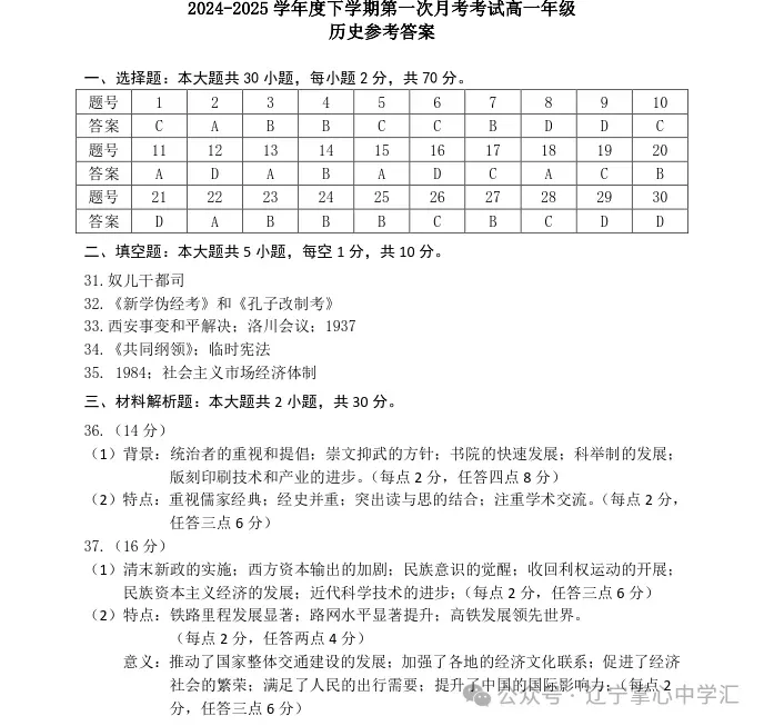 2025年4月沈阳高一月考试卷+答案 第51张