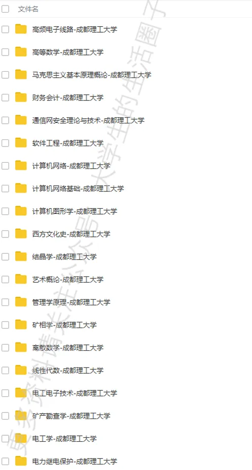 成都理工大学期末考试多科目历年试卷真题免费领取,成都理工同学的专属福利来了! 第6张