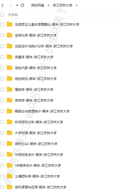 浙江农林大学期末考试多科目历年试卷真题免费领取,浙农林大同学的专属福利来了! 第6张