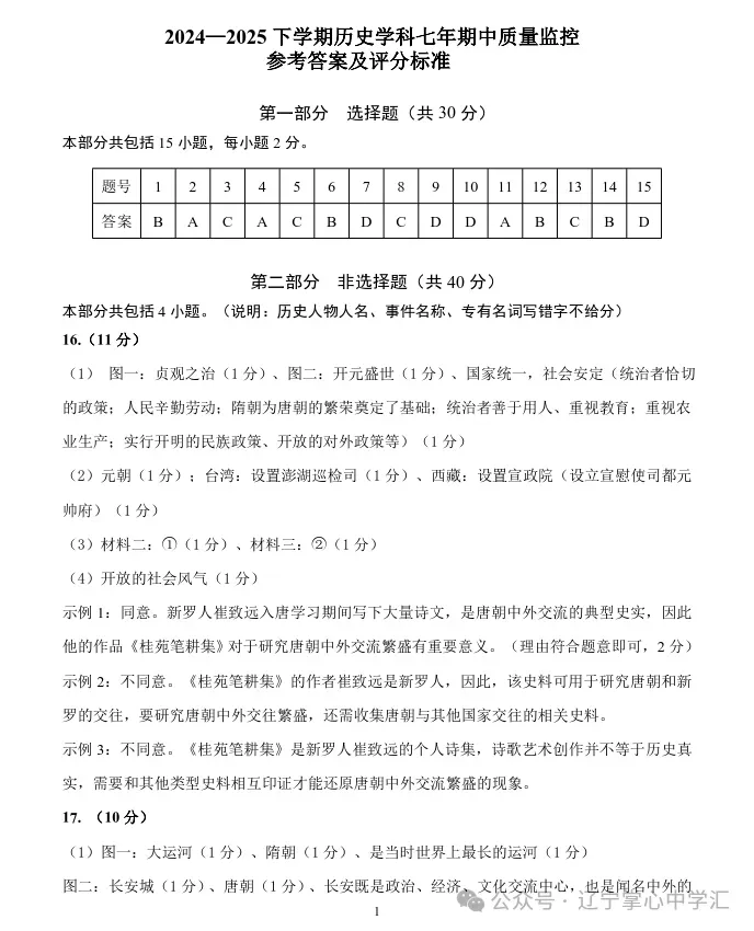 2025年5月鞍山铁东区七年期中试卷+答案(全) 第47张