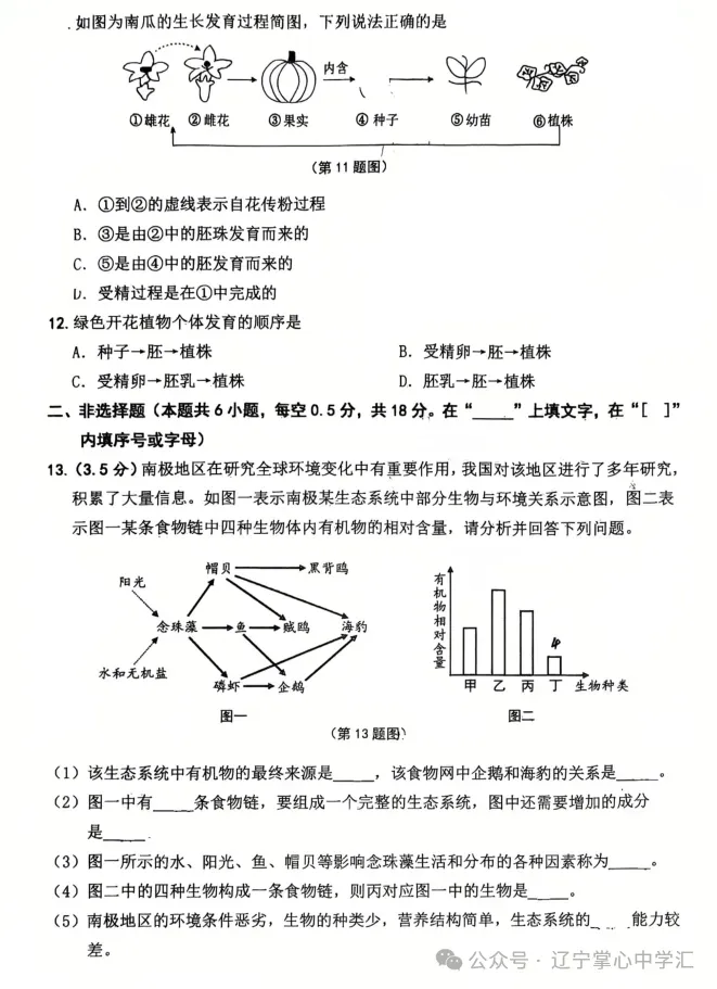 2025年5月鞍山铁东区七年期中试卷+答案(全) 第60张